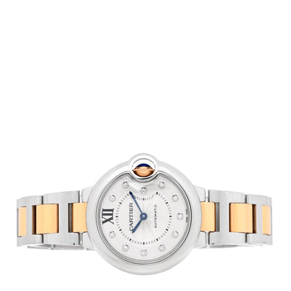 Cartier Stainless Steel 18K Yellow Gold Diamond 33mm Ballon Bleu De Cartier Automatic Watch 2 of 5