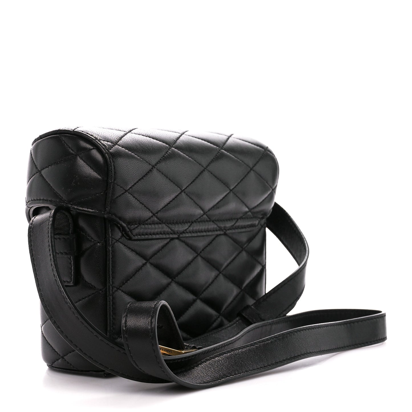 Lambskin Matelasse Monogram June Box Bag Black