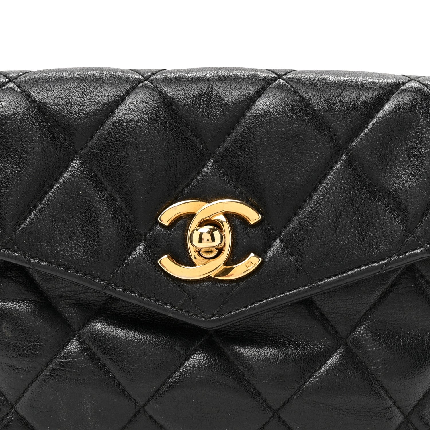 Chanel Lambskin Quilted Flap Waist Belt Bag 75 30 Black 8 of 14