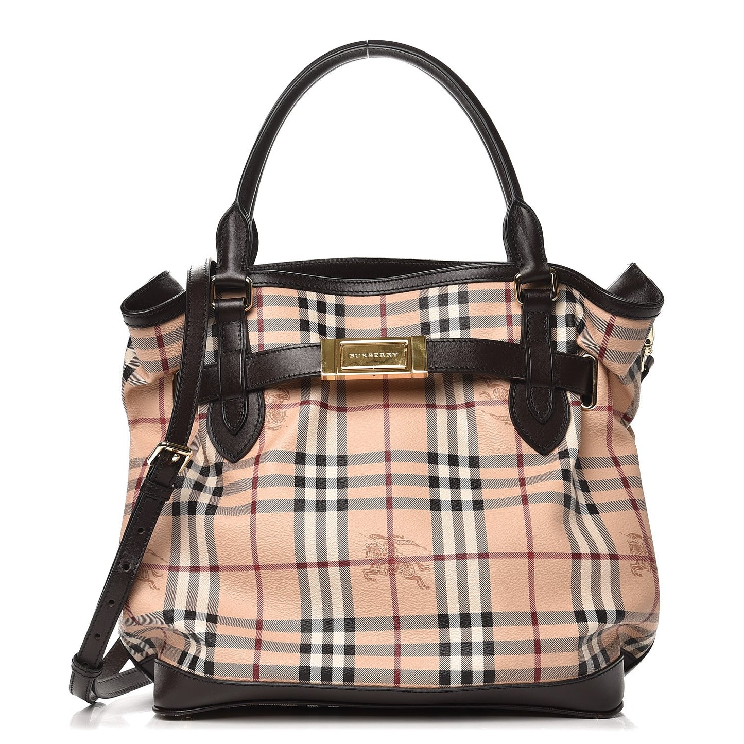 Haymarket Check Medium Golderton Tote Chocolate