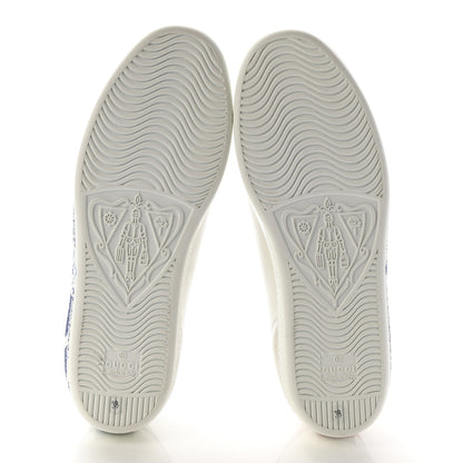 Gucci Calfskin Nappa LOVED Print Womens Ace Sneakers 38 White Red Flame Green 5 of 9