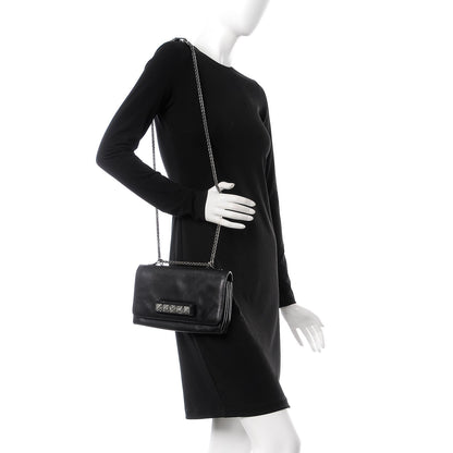 Valentino Garavani Nappa Crystal Encrusted Studs Va Va Voom Shoulder Bag Black 2 of 11