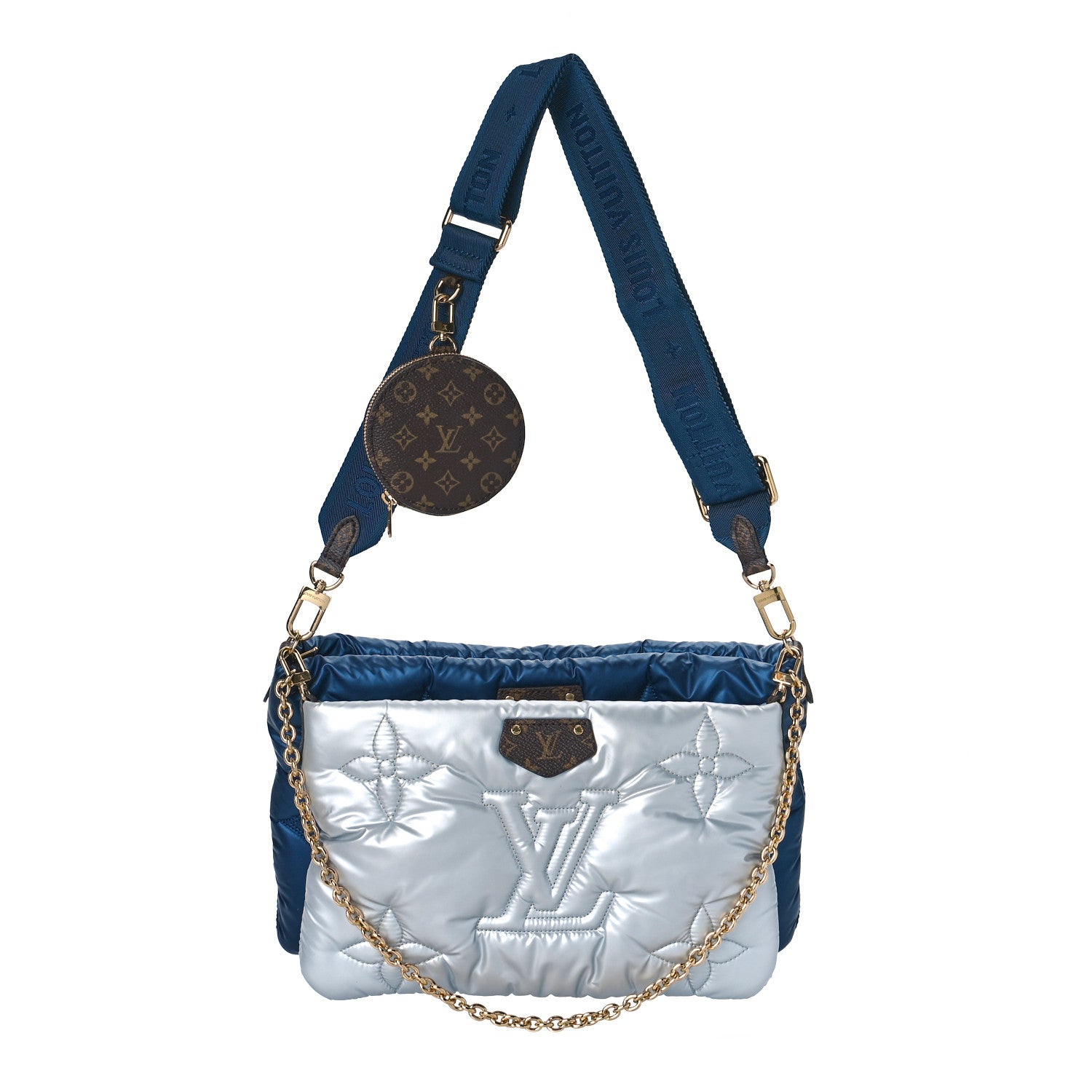 Louis Vuitton Econyl Monogram Pillow Maxi Multi Pochette Accessories Navy Silver 1 of 12