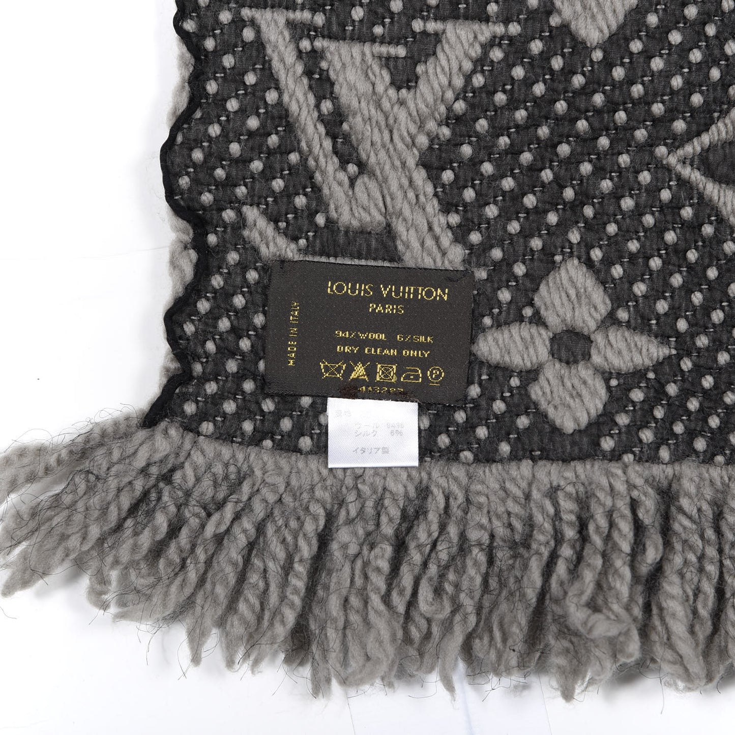 Wool Silk Logomania Scarf Verone