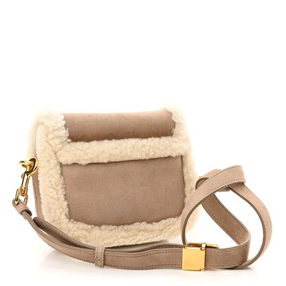 Christian Dior Suede Shearling Small Bobby Flap Beige 3 of 9
