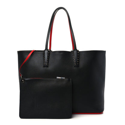 Christian Louboutin Calfskin Spikes East West Cabata Tote Black 1 of 11