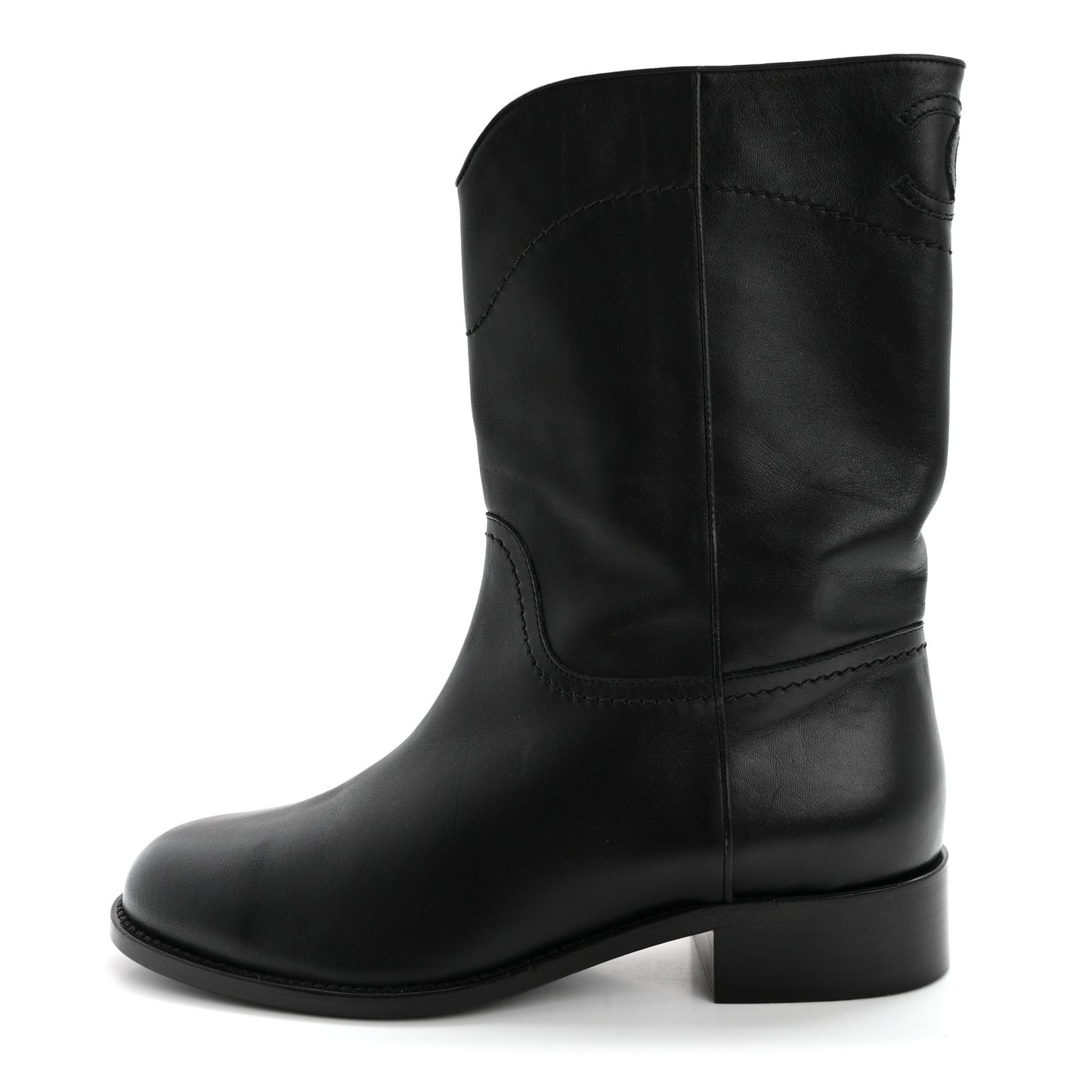 Calfskin Ascot CC Boots 39 Black
