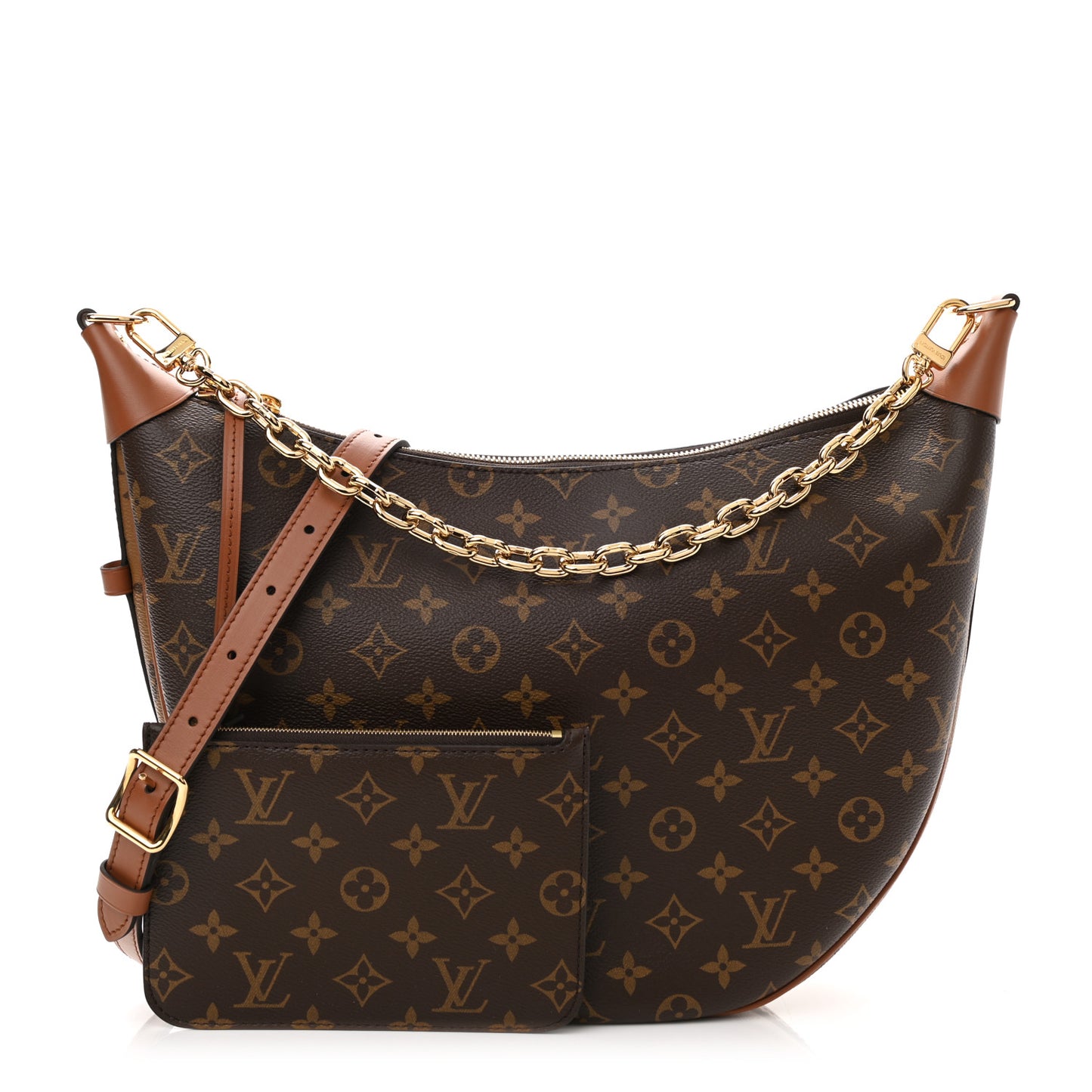 Reverse Monogram Loop Hobo