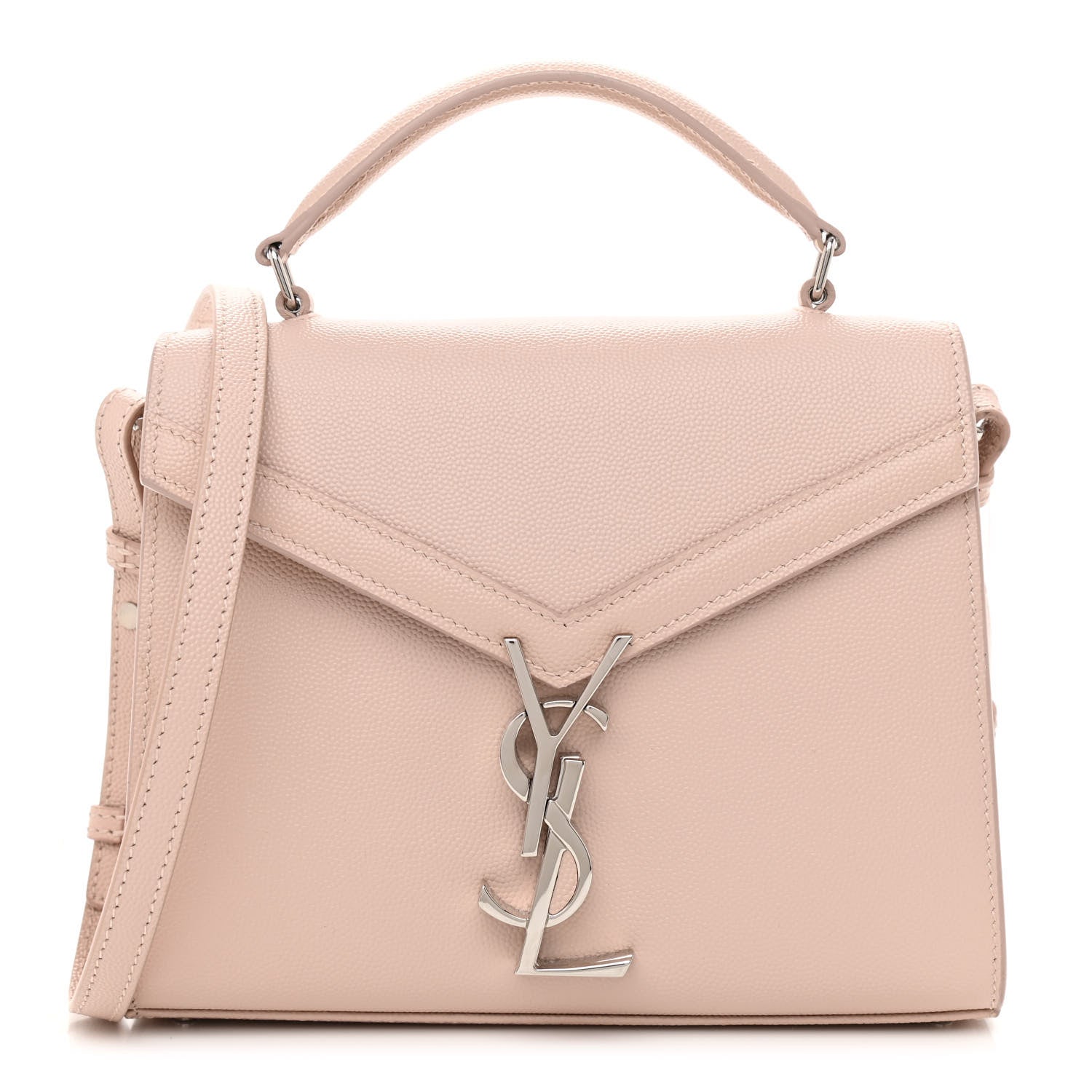 Saint Laurent Grain de Poudre Mini Classic Monogram Cassandra Top Handle Marble Pink 1 of 9