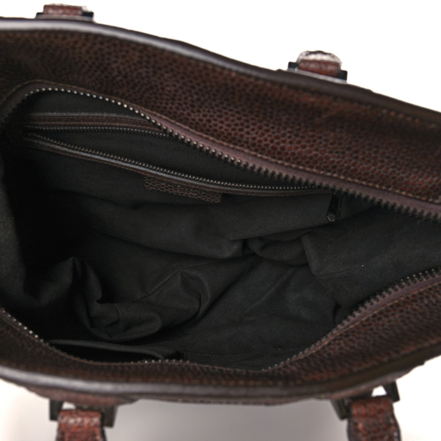 Givenchy Lizard Embossed Calfskin Calf Hair Medium Lucrezia Tote Dark Brown 4 of 7