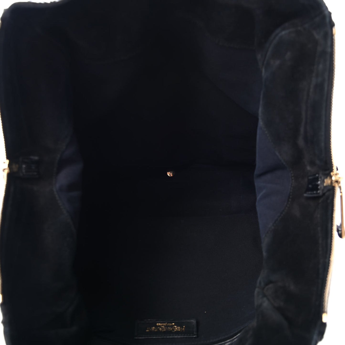 Patent Crocodile Embossed Medium Downtown Tote Black