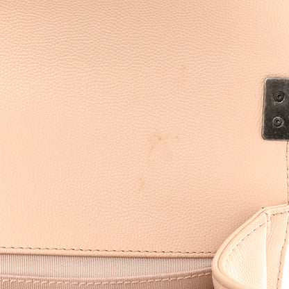 Chanel Caviar Chevron Quilted Medium Boy Flap Light Beige 13 of 17