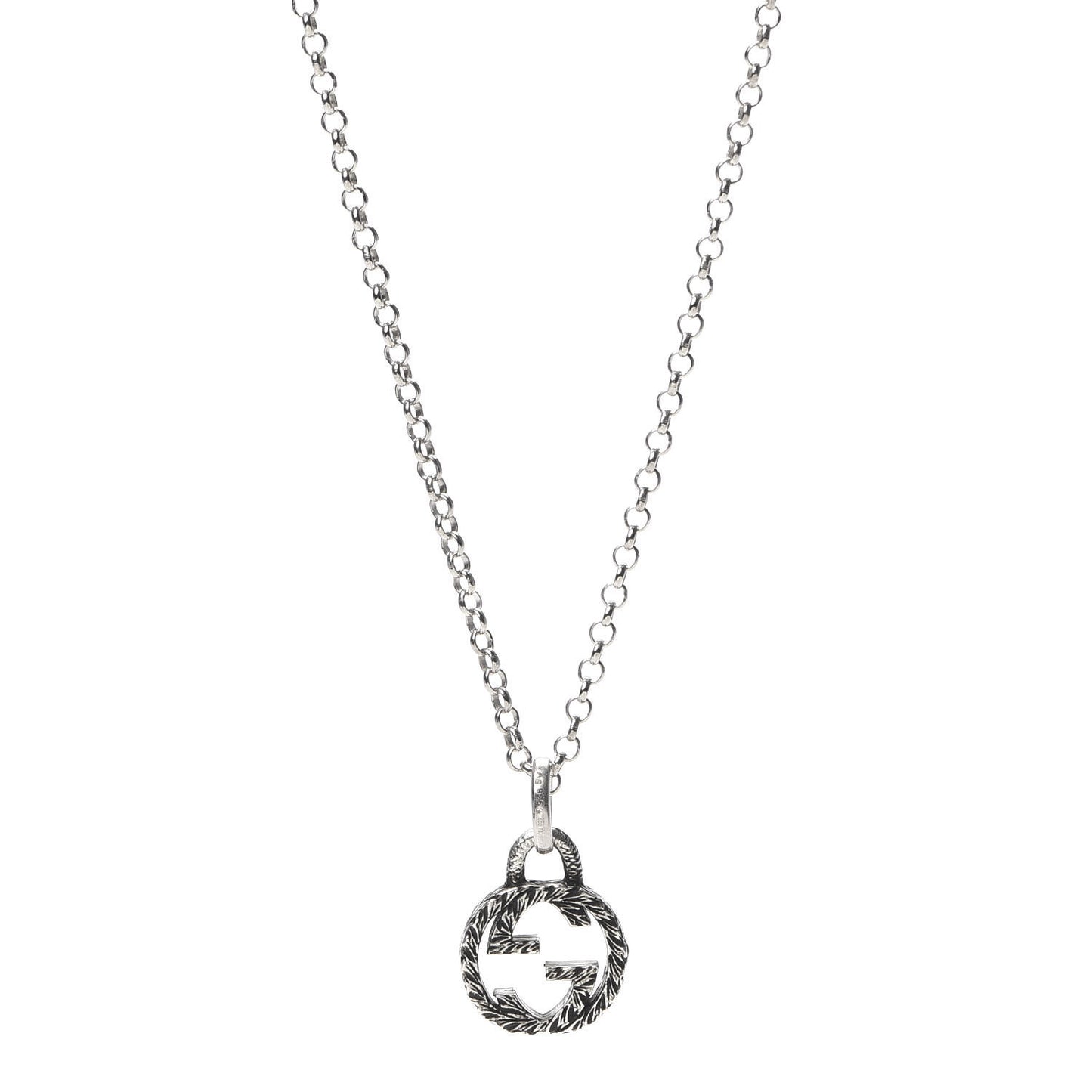 Sterling Silver Interlocking G Pendant Necklace