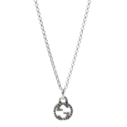 Gucci Sterling Silver Interlocking G Pendant Necklace 1 of 6