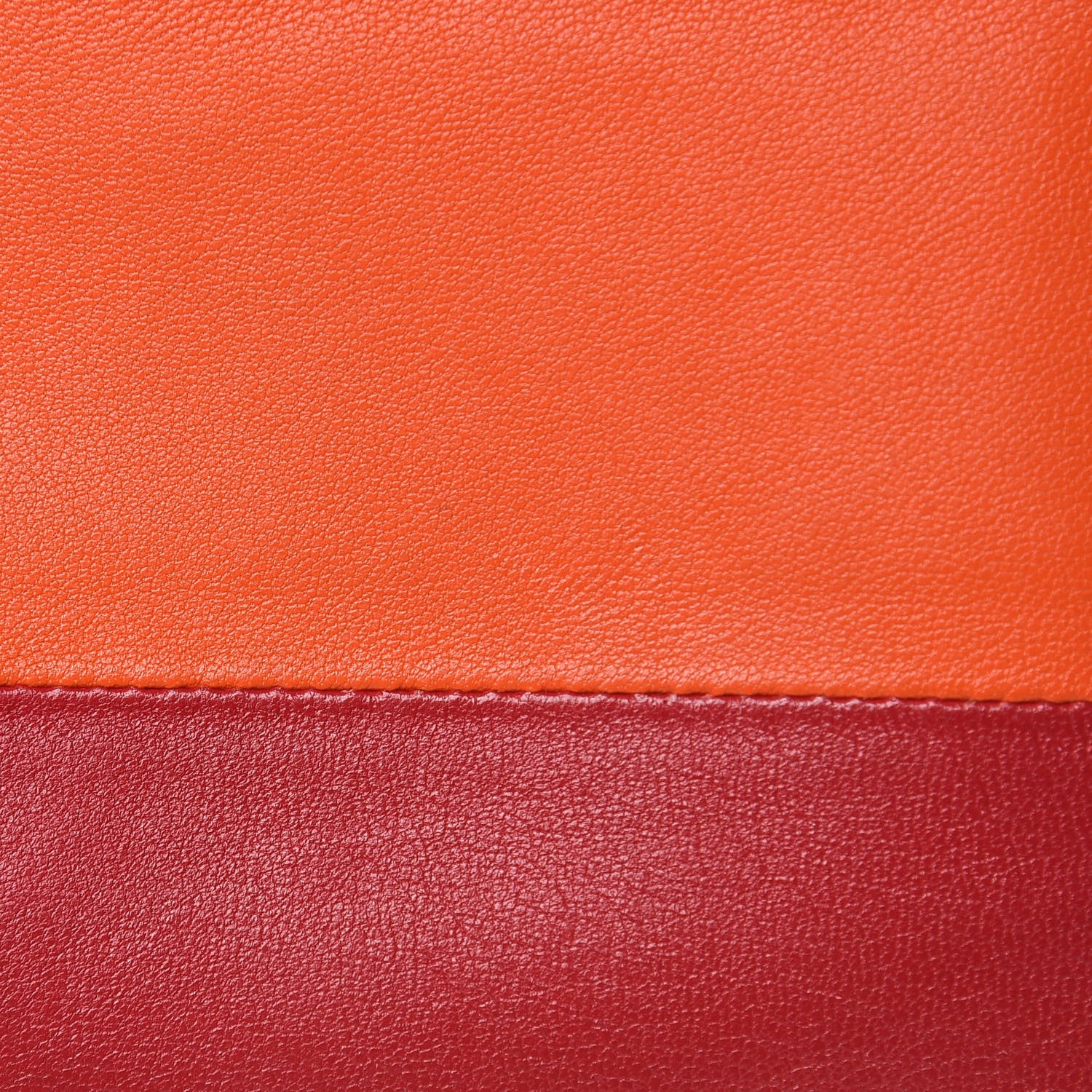 Celine Lambskin Bi-Color Solo Coin Red Orange 6 of 10