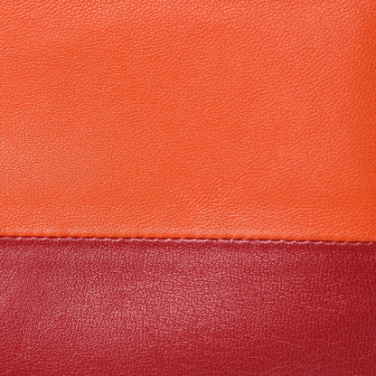 Celine Lambskin Bi-Color Solo Coin Red Orange 6 of 10