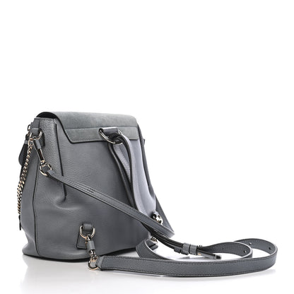 Chloe Suede Calfskin Small Faye Backpack Cloudy Blue 2 of 8