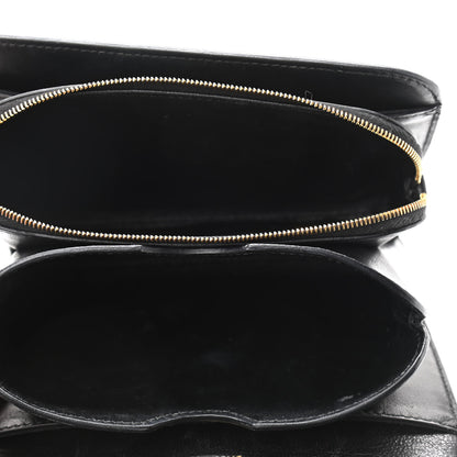 Balenciaga Shiny Calfskin Crocodile Embossed Small B Bag Black 5 of 12