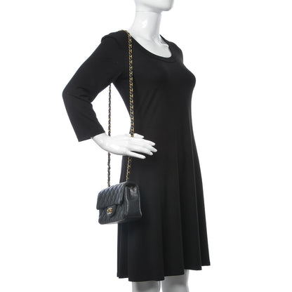 Chanel Caviar Quilted Mini Rectangular Flap Dark Charcoal 2 of 9