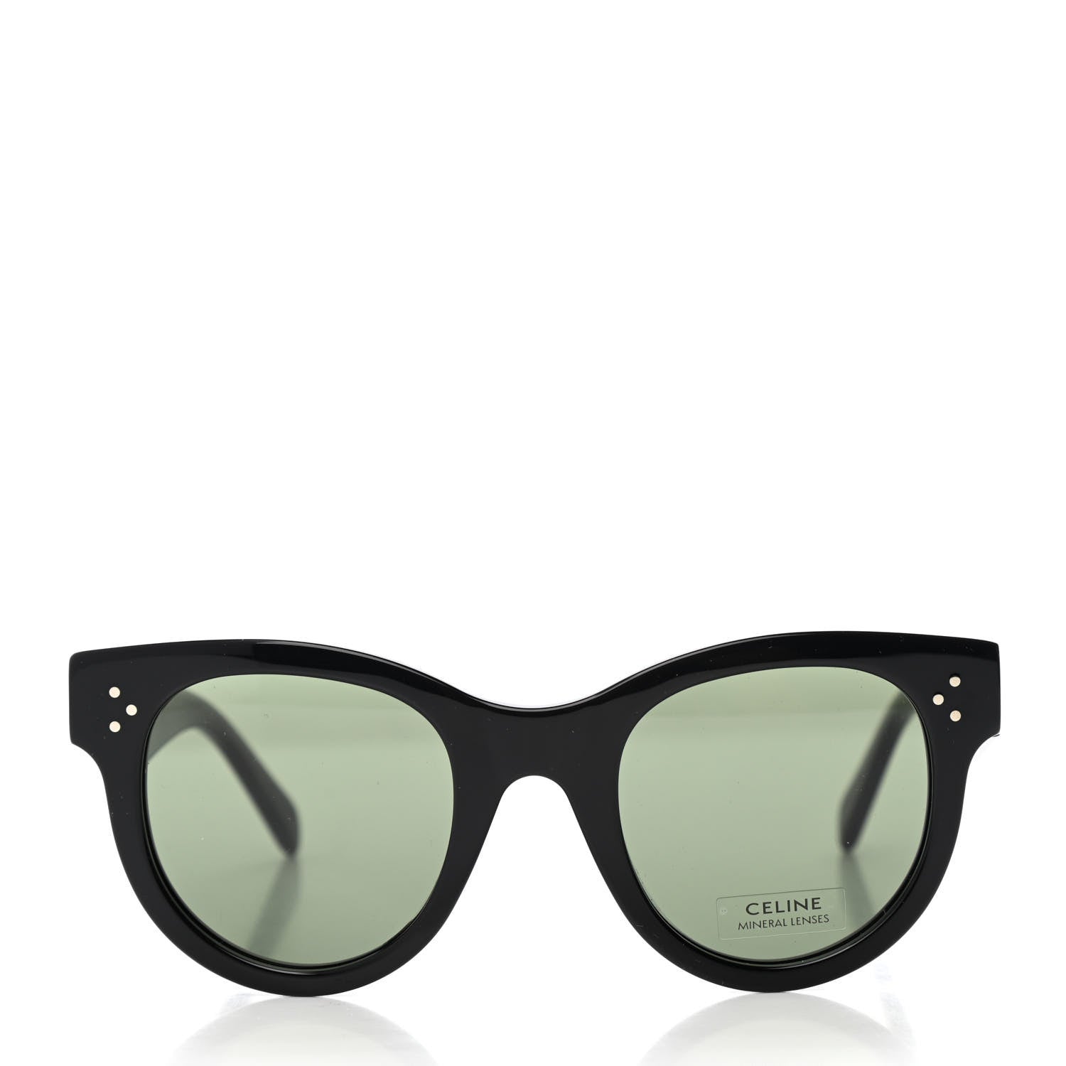 Celine Acetate Studded Mineral Round Sunglasses CL40031N Black 2 of 7