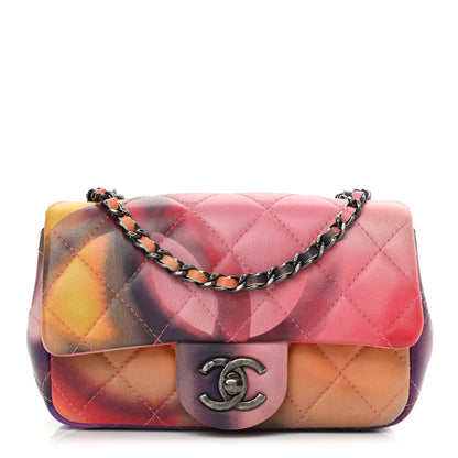 Chanel Printed Lambskin Quilted Mini Flower Power Flap 1 of 11