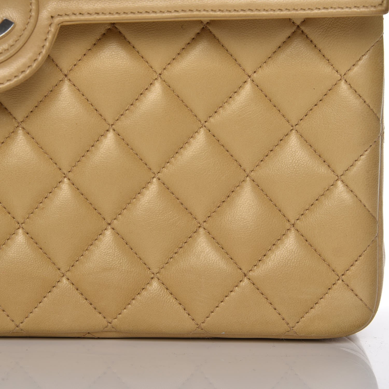 Chanel Lambskin Quilted Medium Single Flap Beige 9 of 13
