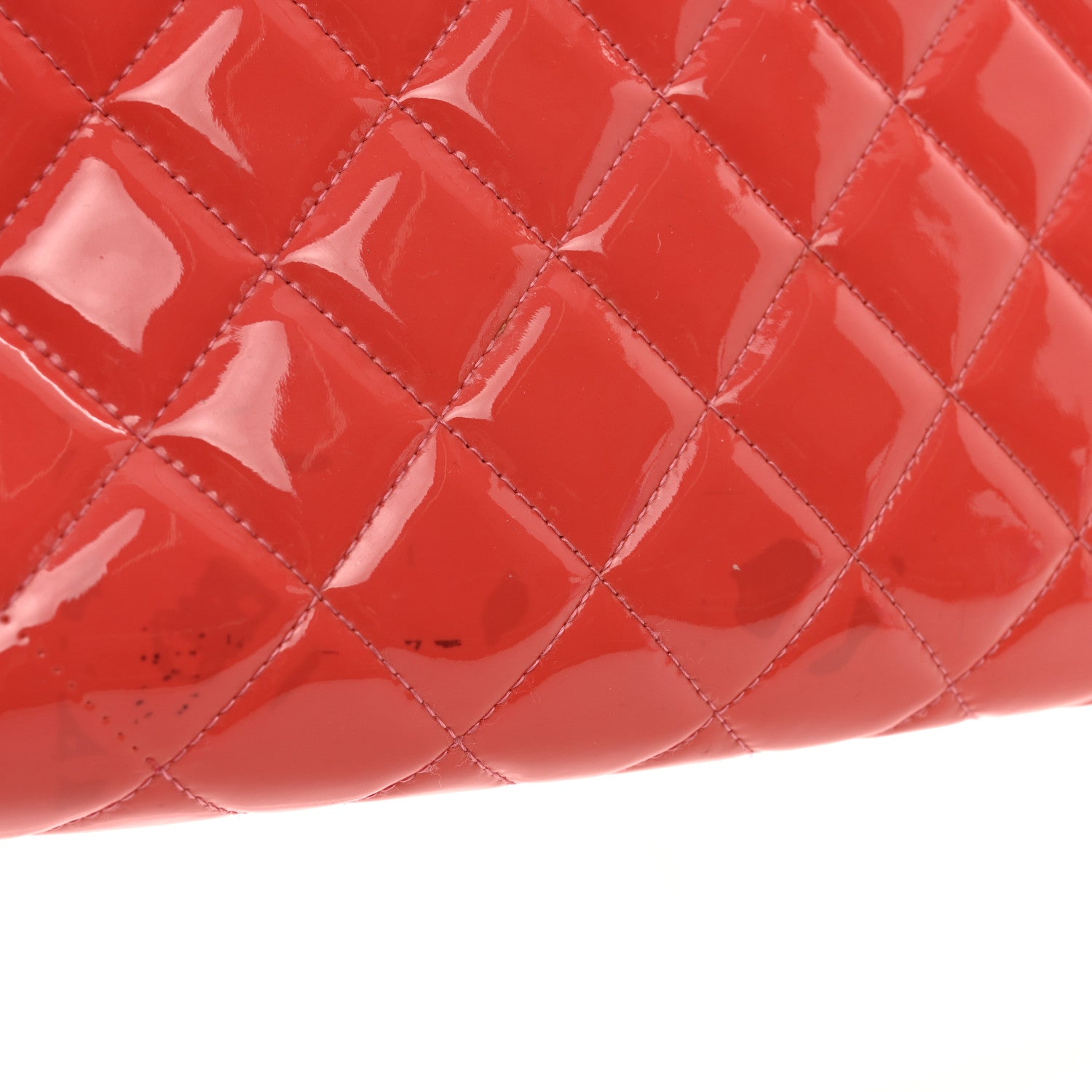 Chanel Patent Quilted Clutch with Chain Flap Fuchsia 13 of 13
