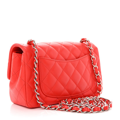 Chanel Lambskin Quilted Mini Rectangular Flap Coral 3 of 10