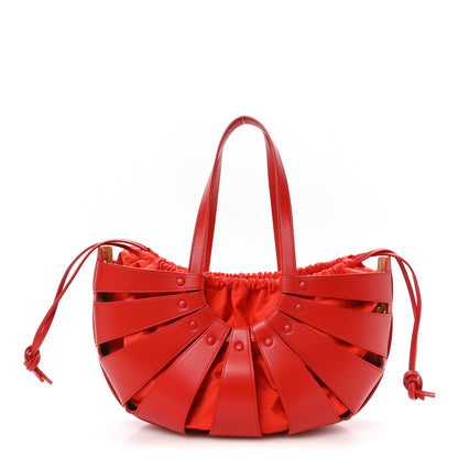 Bottega Veneta French Calfskin Shell Bag Chili Tomato 1 of 8