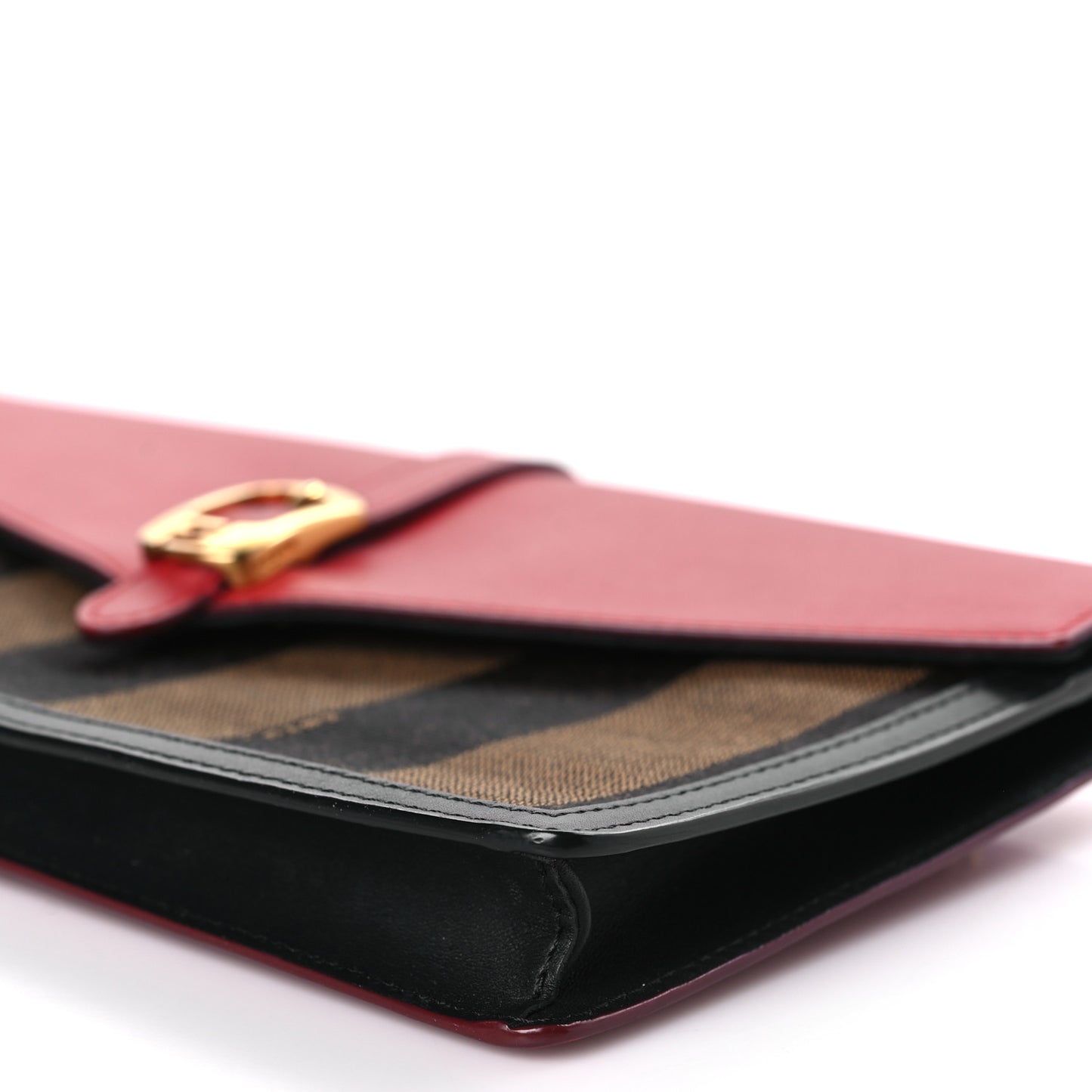 Pequin Vitello Large Chameleon Envelope Clutch Tobacco Rosso