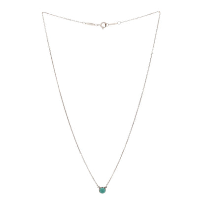 Tiffany Sterling Silver Turquoise Elsa Peretti Color by the Yard Pendant Necklace 3 of 5