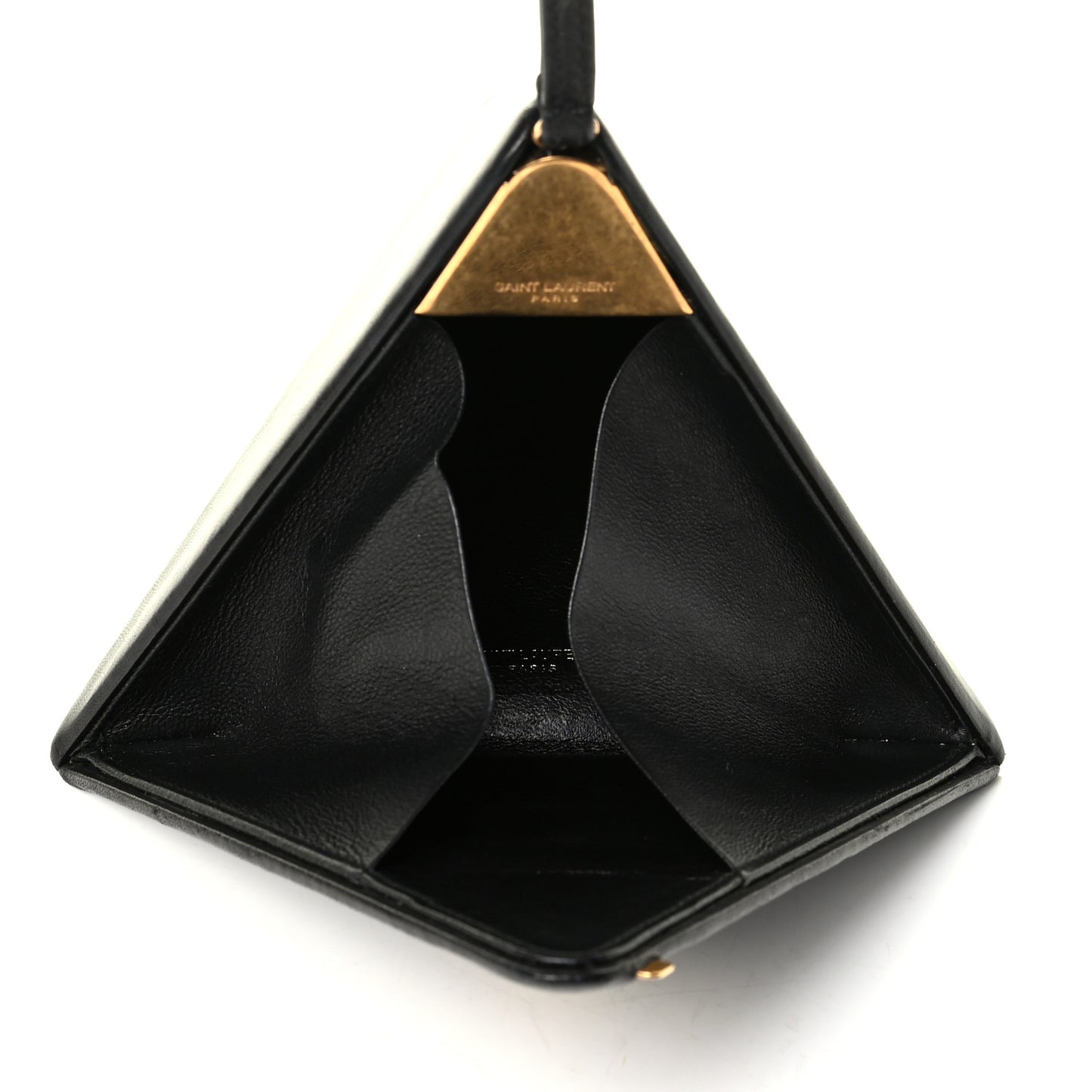 Lambskin Pyramid Clutch Black