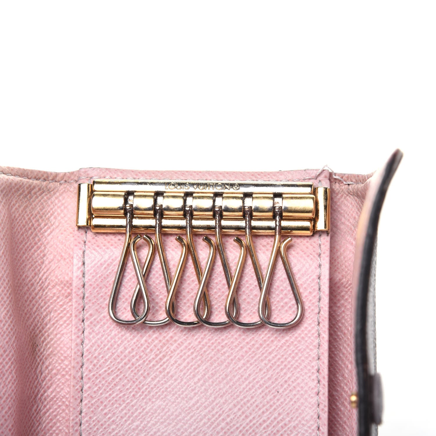 Louis Vuitton Damier Ebene Multicles 6 Key Holder Rose Ballerine 8 of 17