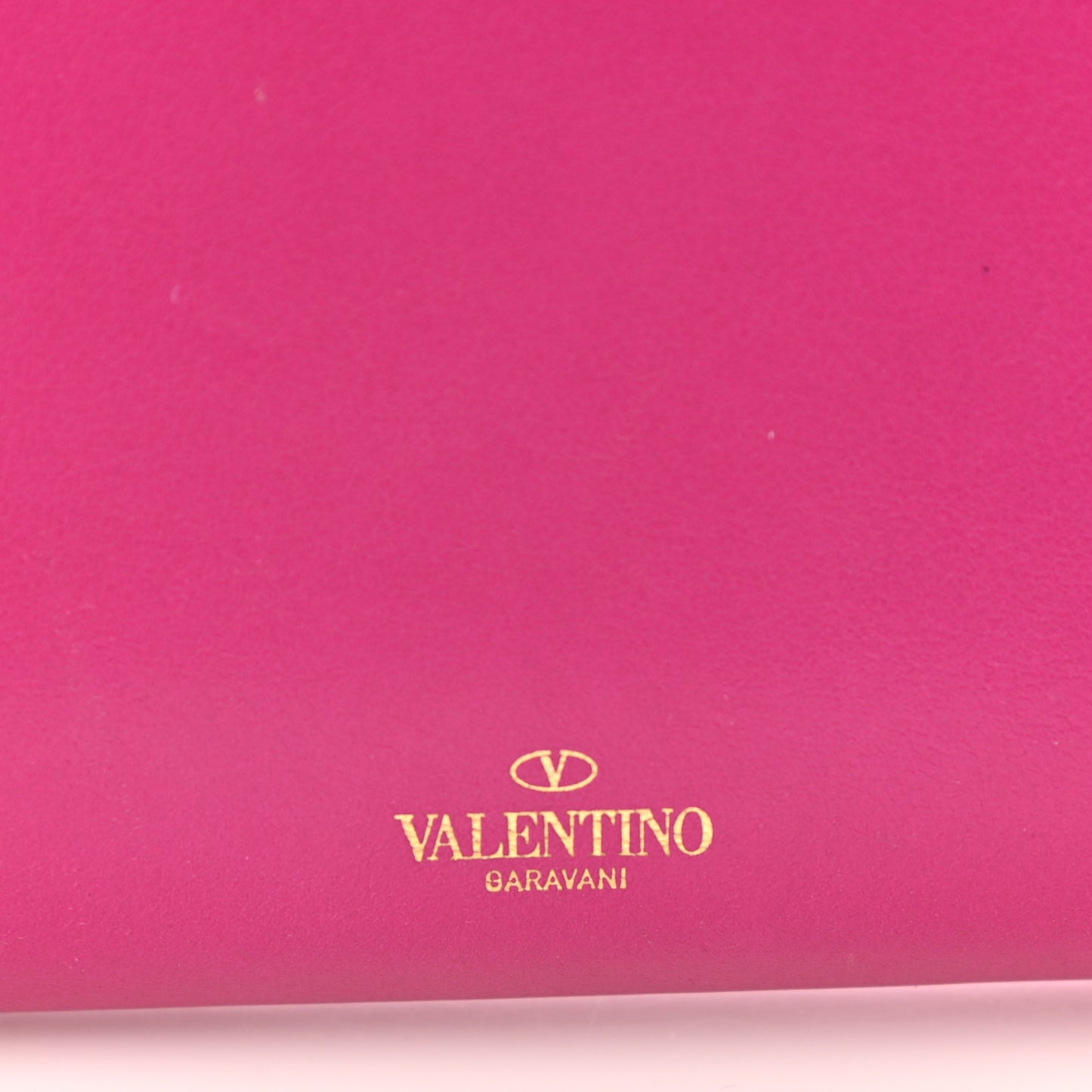 Calfskin Rockstud Zip Around Wallet Bright Fuxia