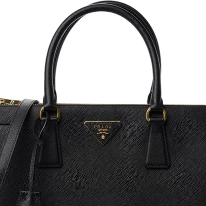 Prada Saffiano Medium Galleria Double Zip Tote Black 10 of 10