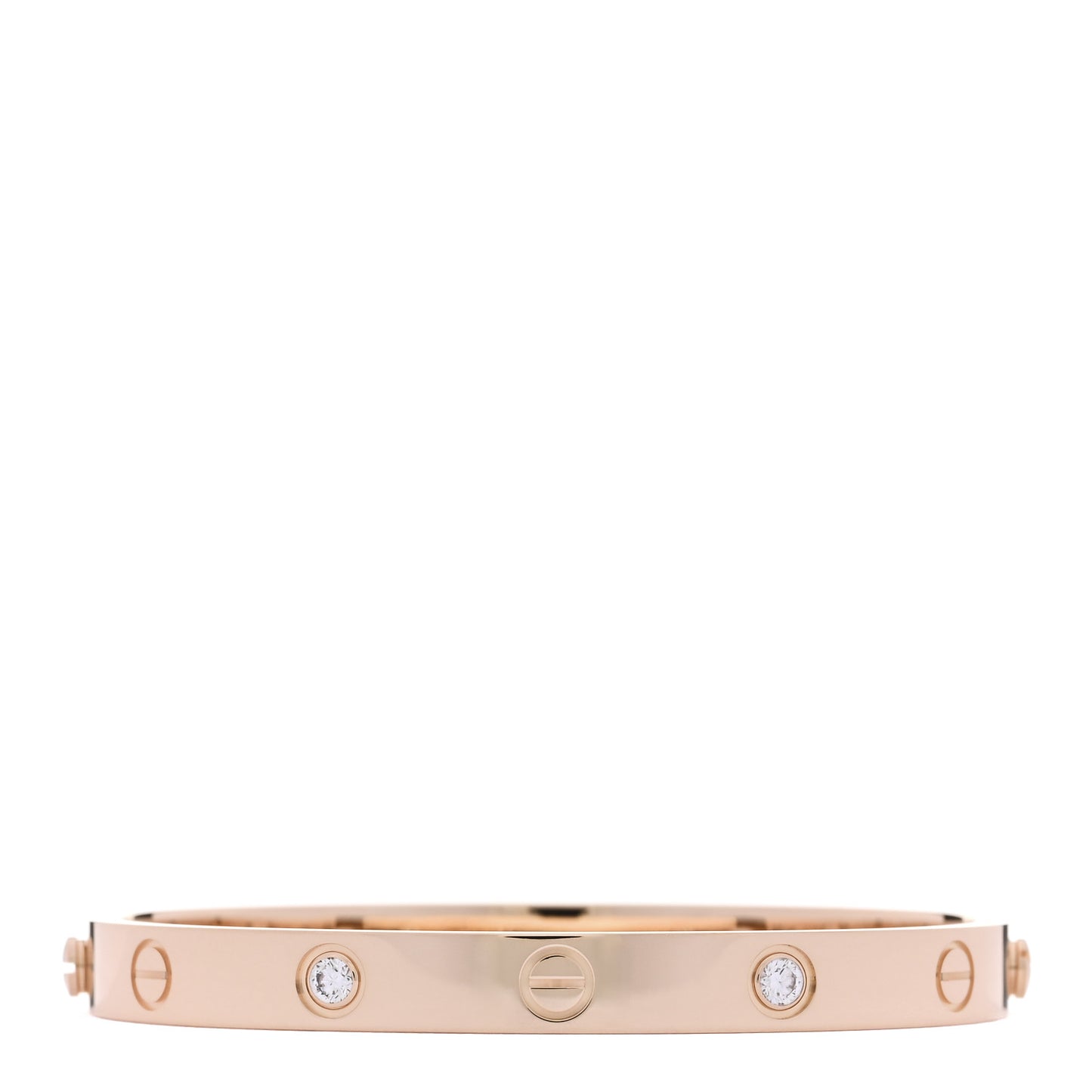 18K Pink Gold 4 Diamond LOVE Bracelet 16