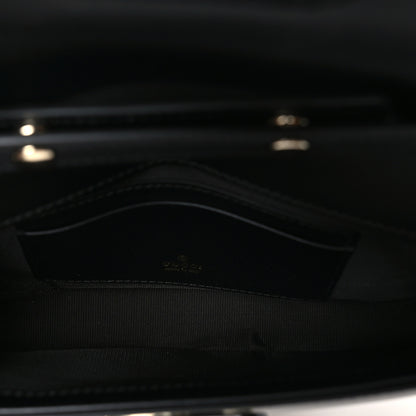 Gucci Shiny Calfskin Small Bamboo Night Bag Black 5 of 11
