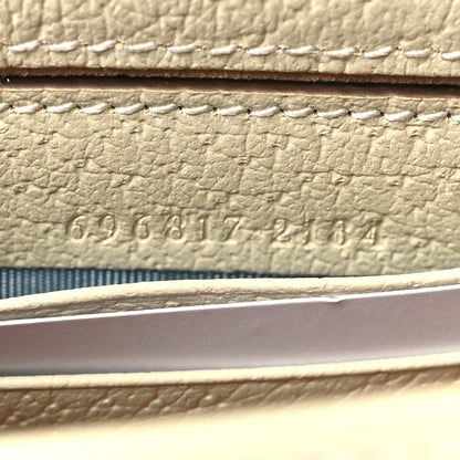 Gucci Polished Raffia Textured Dollar Calfskin Houndstooth Mini Diana Chain Bag Natural Light Blue Mystic White 6 of 10