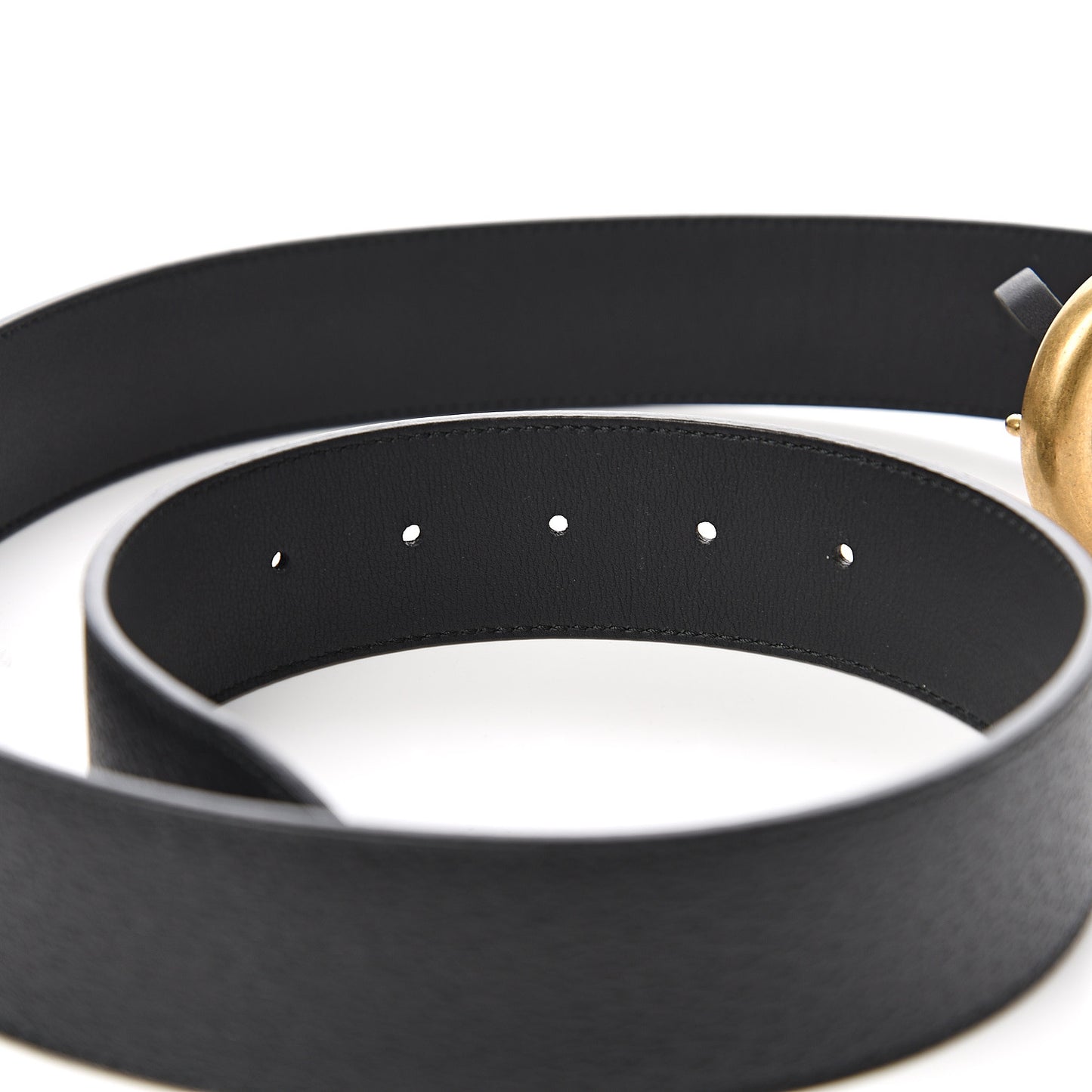 Textured Calfskin Double G 40mm Belt 85 34 Black