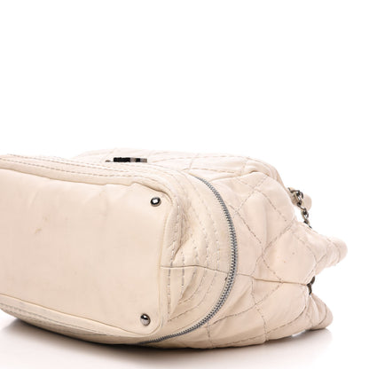 Chanel Lambskin Stitched Expandable Tote White 11 of 16