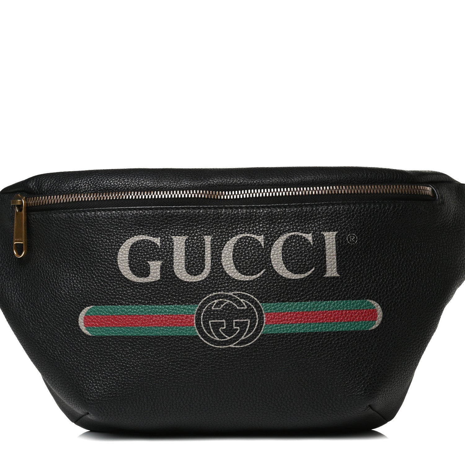 Gucci Grained Calfskin Logo Belt Bag Black 8 of 12