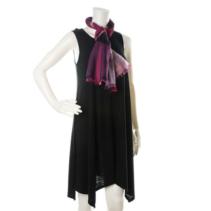 Burberry Wool Silk Mega Check Scarf Bright Violet 2 of 5