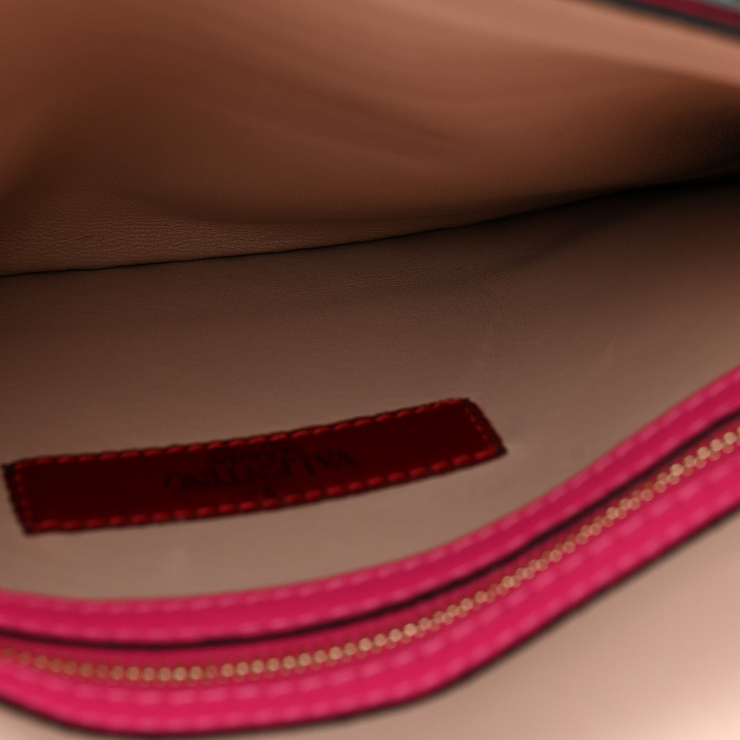 Valentino Garavani Nappa Rockstud Wristlet Clutch Fuxia 6 of 10