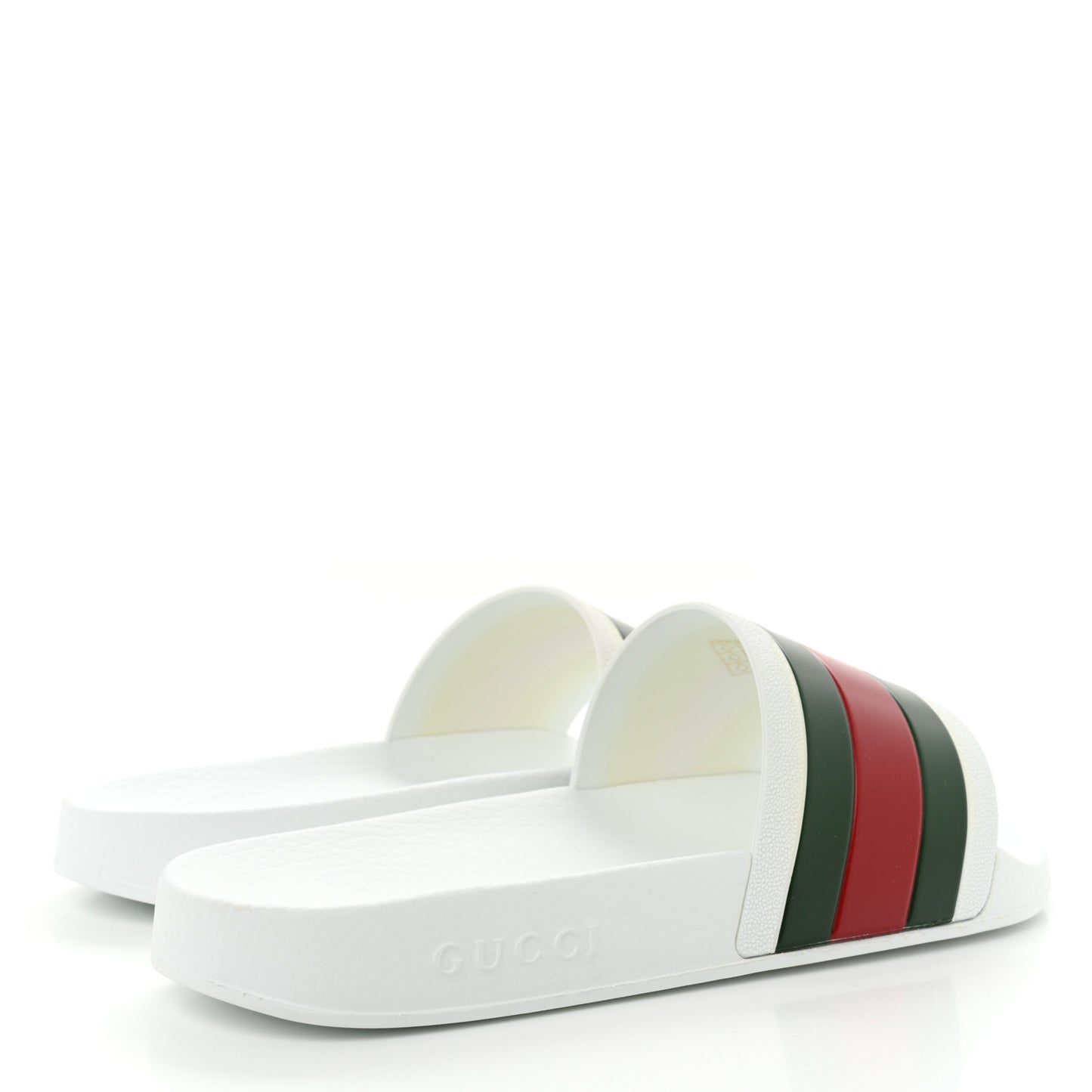 Rubber Web Mens Pool Slide Sandals 7 White Green Red