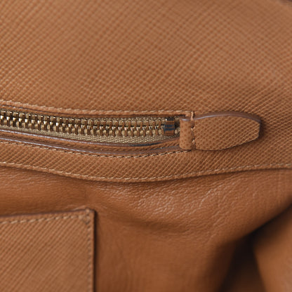 Prada Saffiano Cuir Top Handle Dome Tote Caramel 14 of 29