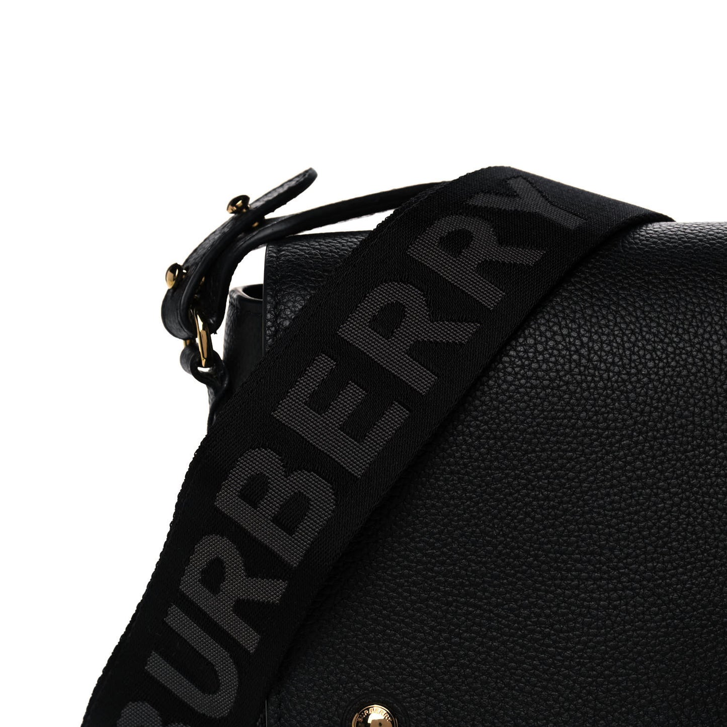 Grainy Calfskin Vintage Check Note Crossbody Bag Black