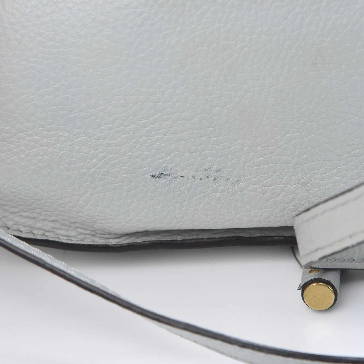 Calfskin Small Marcie Satchel Airy Grey