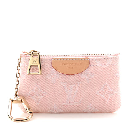 Louis Vuitton Monogram Denim Key Pouch Washed Pink 1 of 7