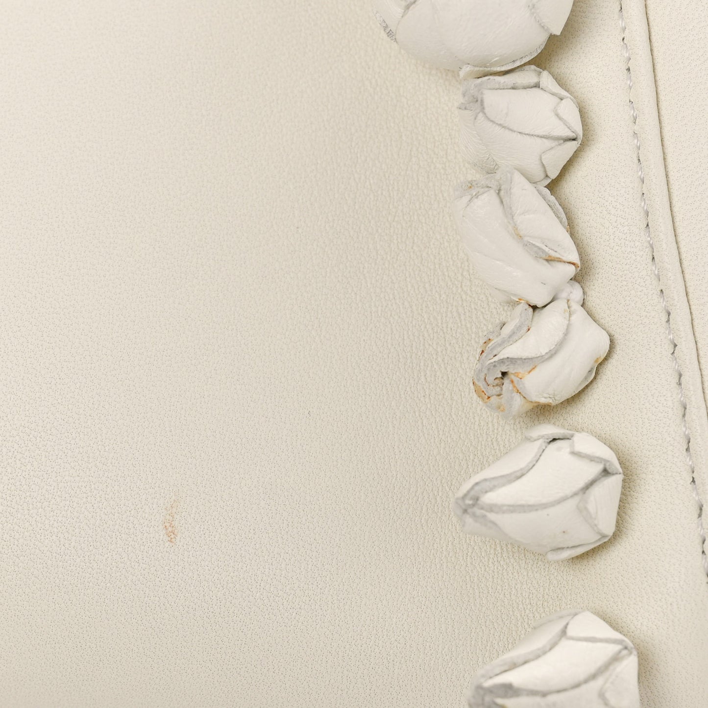 Nappa Rosebud Mini Peekaboo Iconic Satchel Bianco