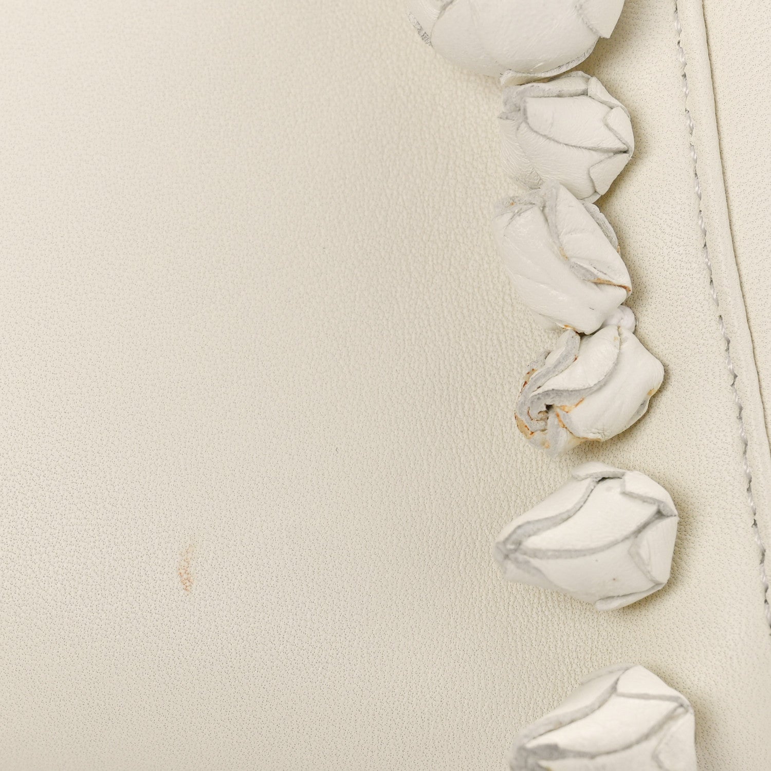 Fendi Nappa Rosebud Mini Peekaboo Iconic Satchel Bianco 10 of 11